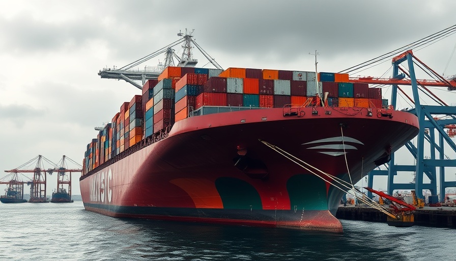 Cargo ship with colorful containers at port; Inflation Dropped to 2.4%