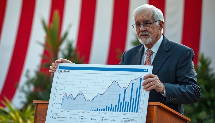Presentation on consumer sentiment mortgage rates with elderly man.