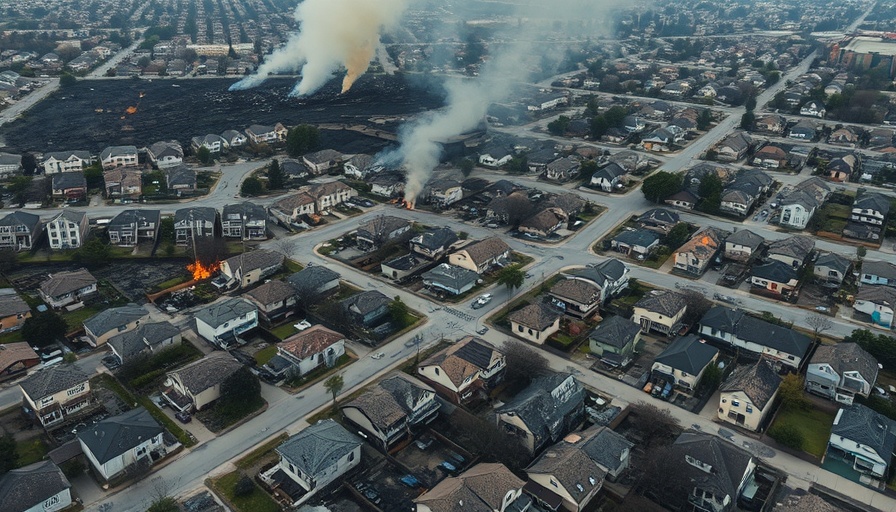 L.A. fires aftermath: aerial view of burnt and intact homes.