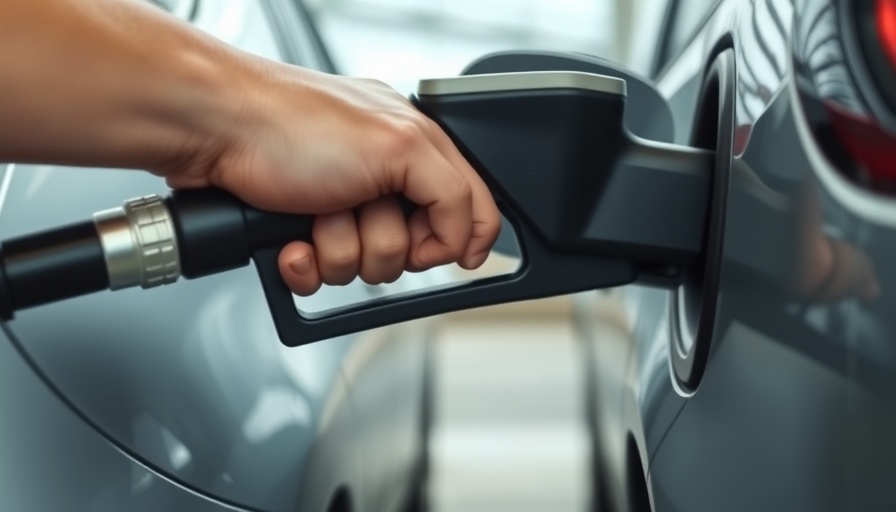 Person refueling car, illustrating low gas prices.