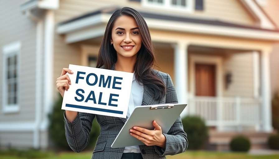 Existing-home Sales Decline Amid Rising Costs: Real estate agent holding 'Home For Sale' sign.