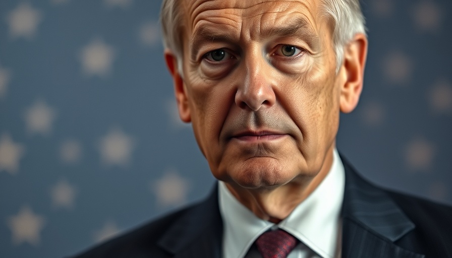 Professional man contemplating real estate impact, serious expression.