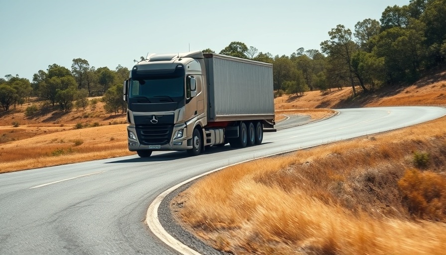 Reckless truck driver making sharp turn on rural road