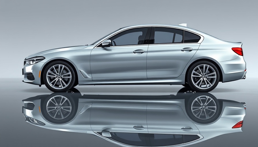 Silver sedan reflecting on water symbolizes new car affordability crisis.