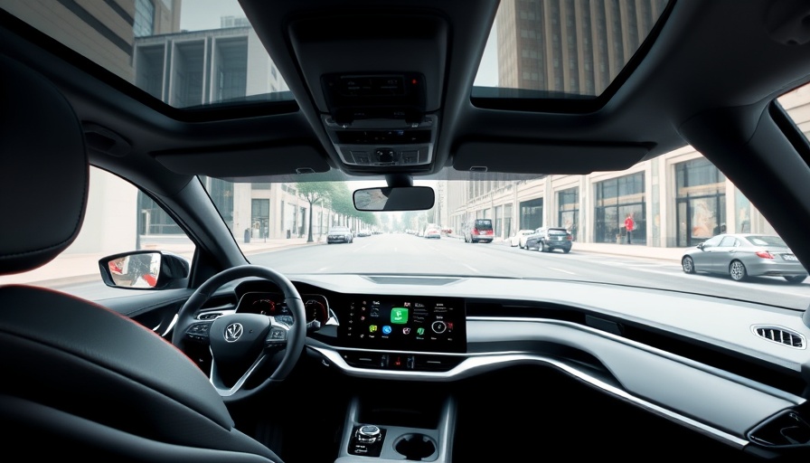 Ford Software-Defined Vehicle interior with touchscreen display.