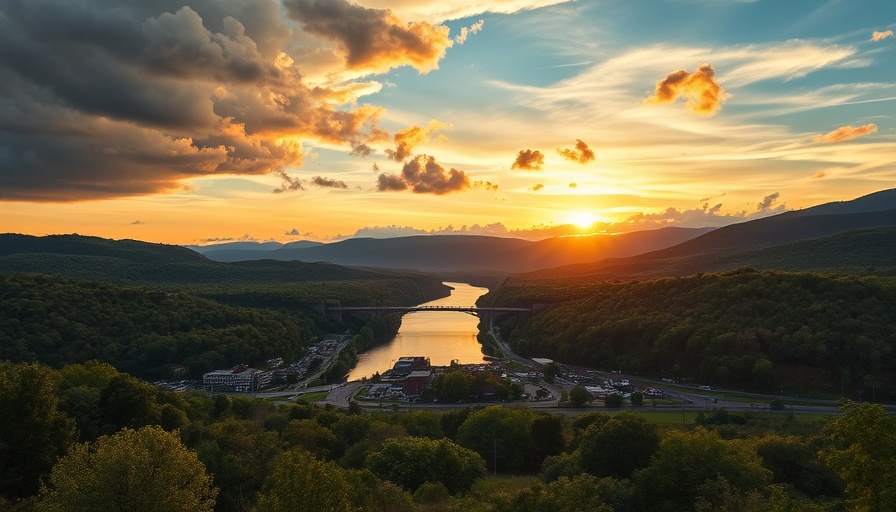 Hudson Valley real estate growth scenic landscape with bridge.