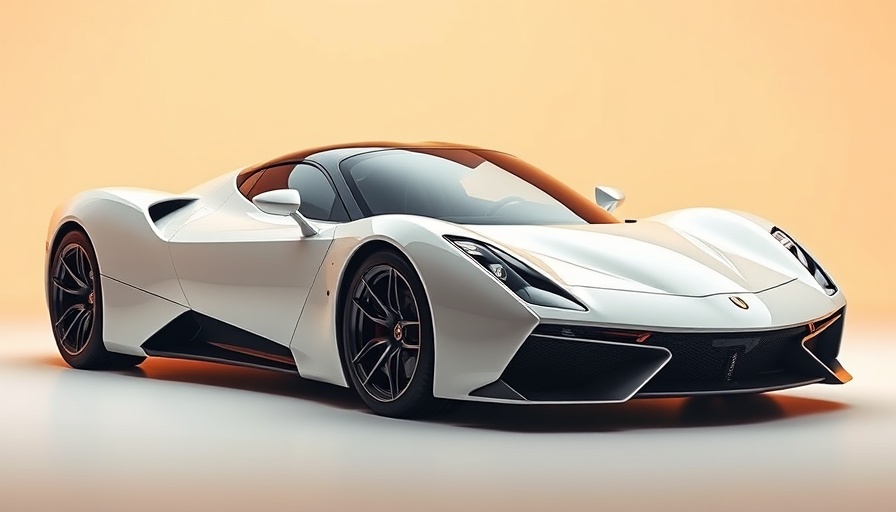 Sleek De Tomaso P72 hypercar in a studio setting.