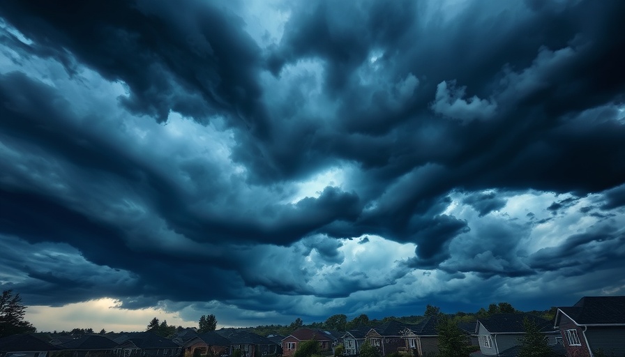 Ominous clouds over houses hint at recession fears for homebuyers.