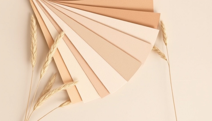 Neutral color scheme swatches with dried grasses.