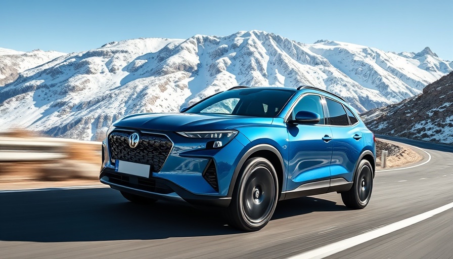 Sleek Alpine A390 Performance EV Crossover cruising mountain road