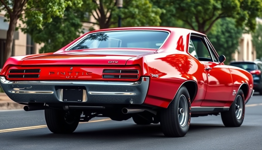 Sleek Pontiac GTO rear view showcasing transformation.