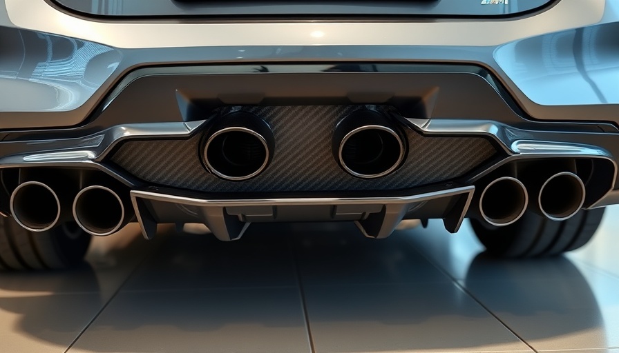Close-up of plant-based composite diffuser in BMW M series