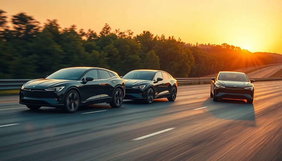 Comparison of hands-free driving systems with three cars on highway.