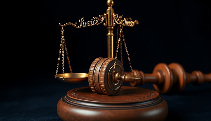 Symbolic scales of justice on gavel in Howard Hanna real estate commission lawsuit context.