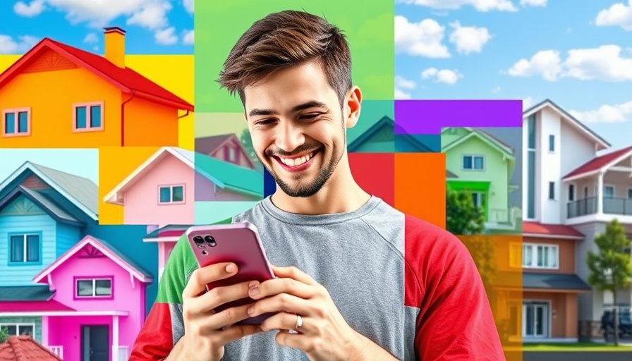 HomeLister joins Newfound brokerage: Real estate collage with smiling man and homes.
