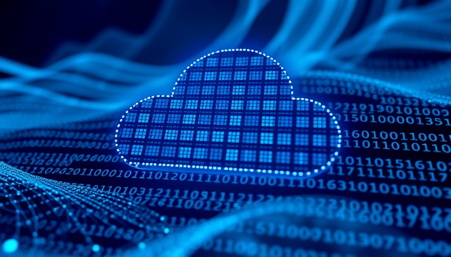 Digital cloud with binary code, mortgage-backed securities technology concept.