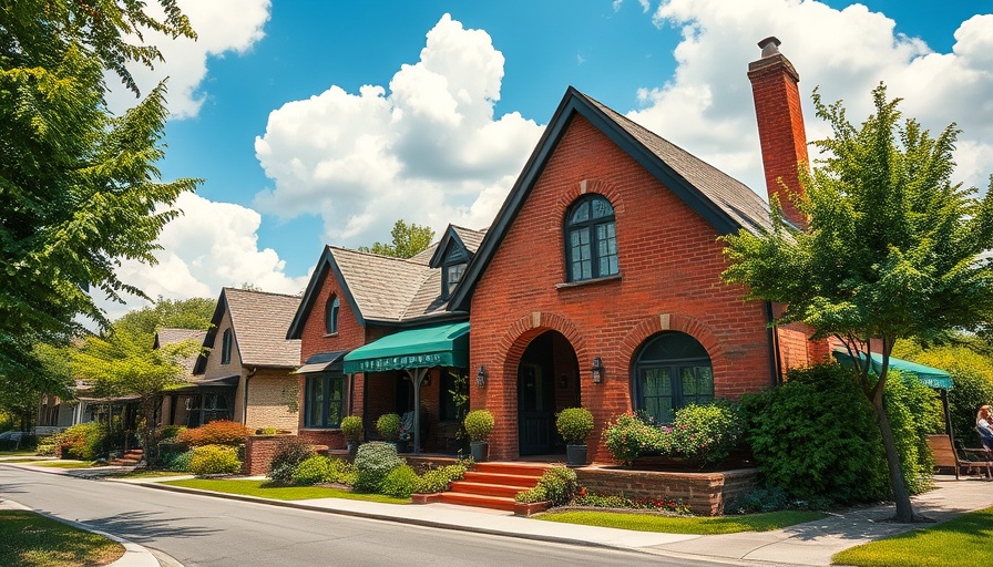 Understanding Seller Concessions: Brick house under blue sky surrounded by greenery.
