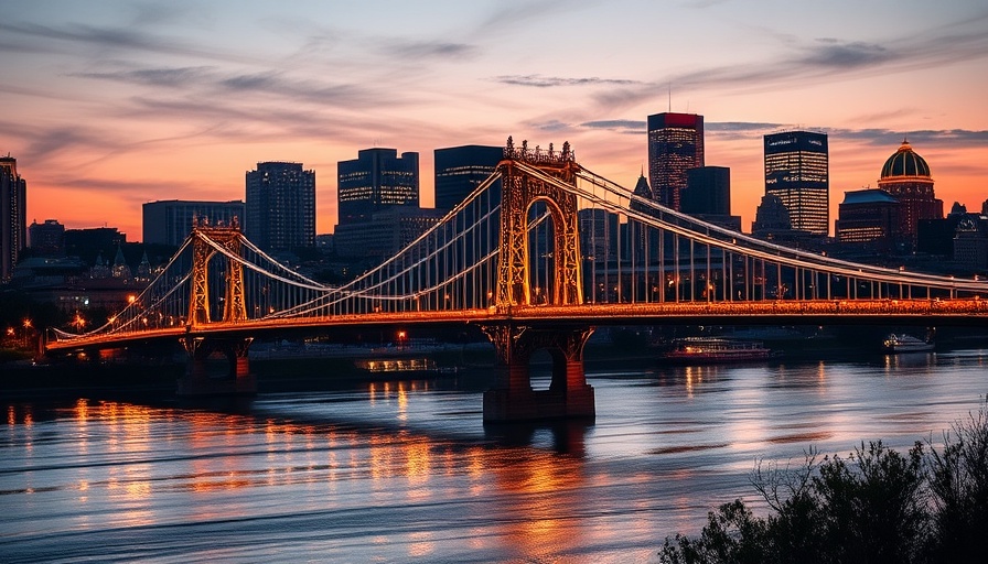 Cincinnati skyline and Roebling Bridge at twilight, Real Estate News.