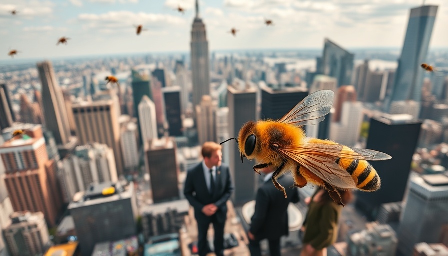 Hive MLS RentSpree Partnership with city skyline and bees