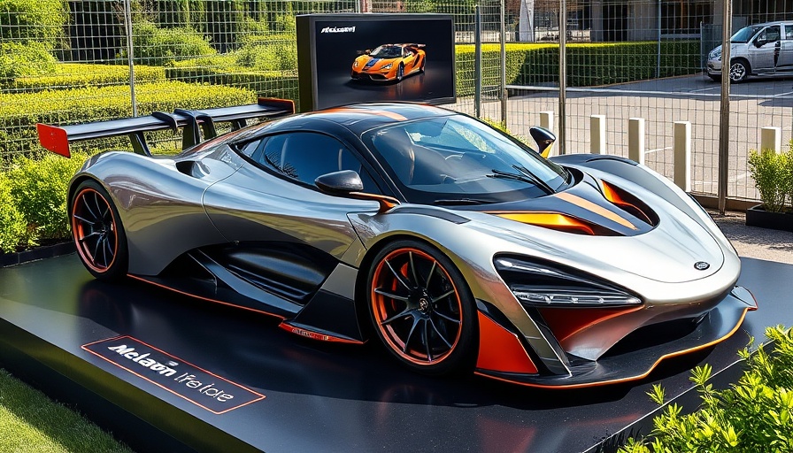 Sleek McLaren Le Mans hypercar on display at an event.