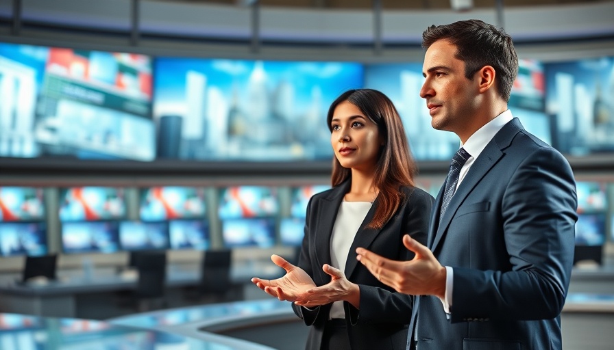 News broadcast on VantageScore 4.0 in mortgage lending, professional on screen.