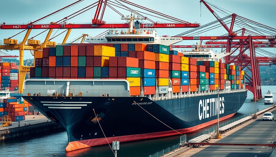 Large cargo ship with containers at port, Mortgage rates on the rise.