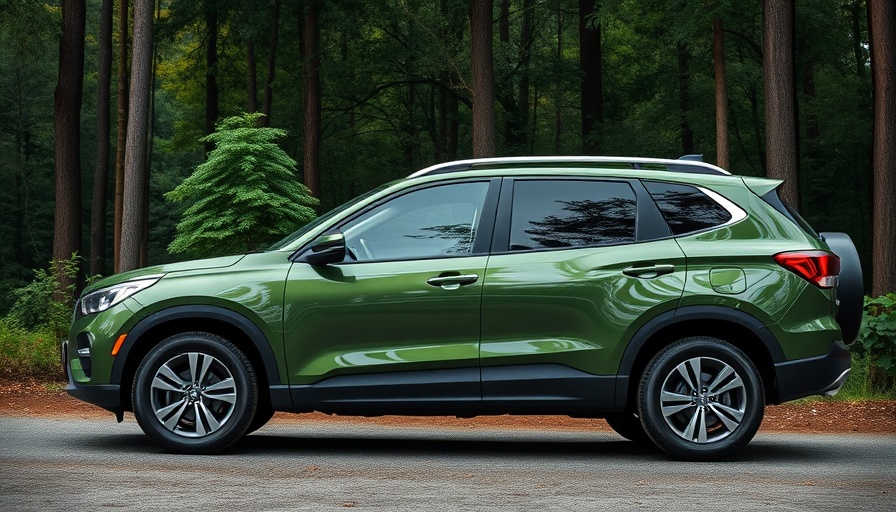 Modern SUV in natural setting highlighting U.S. car sales segments.