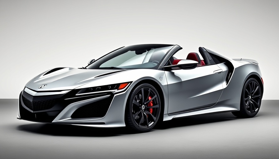 Acura NSX Roadster in a studio with a sleek design.
