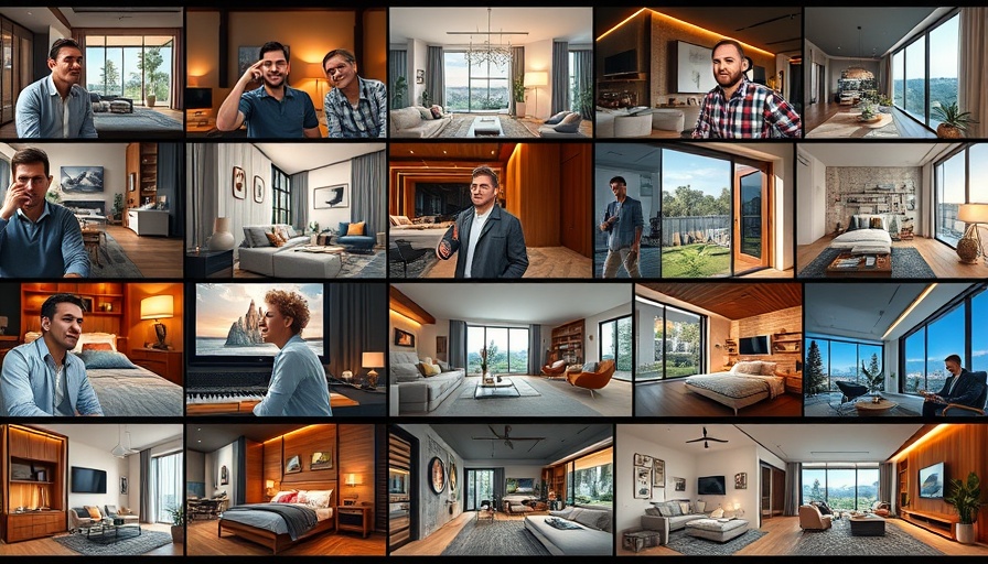 Engaging TikTok real estate marketing clips collage with dynamic scenes.
