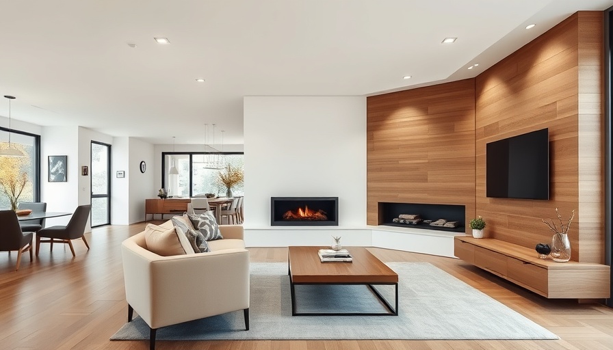 Vacant home staging showcasing a modern living room with elegant decor.