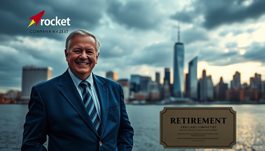 Bill Emerson Retirement from Rocket Companies with city backdrop.