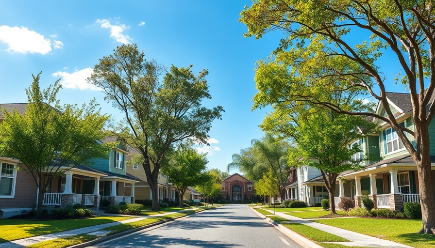 Suburban neighborhood highlighting housing regulation reform for older adults.