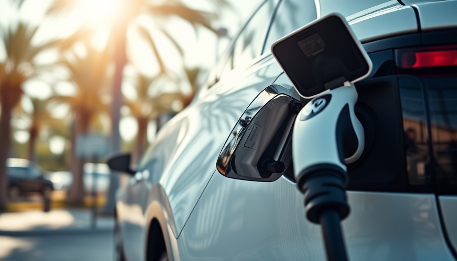 Volkswagen ID.4 charging under palm trees, highlighting discounts.
