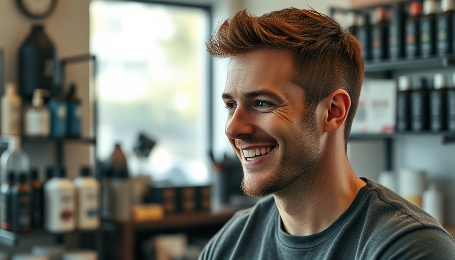 Man discussing hair care for men's hair loss prevention.