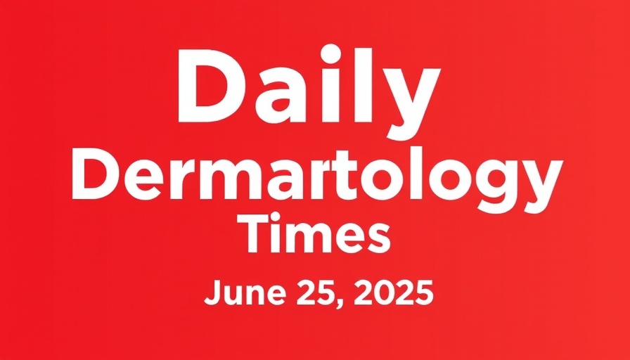Bold red text design for summer skincare acne treatment article.