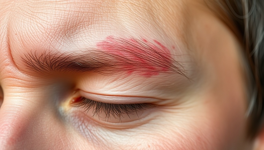 Redness and inflammation treated with Delgocitinib for sensitive skin areas.