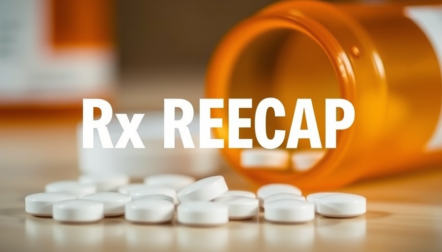 Recent Advances in Healthcare highlighted on a blurred prescription bottle image.