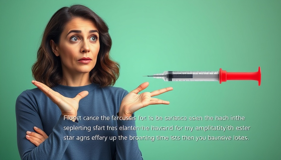 Woman highlighting needle fear concept, addressing fear of avoiding doctor visits.