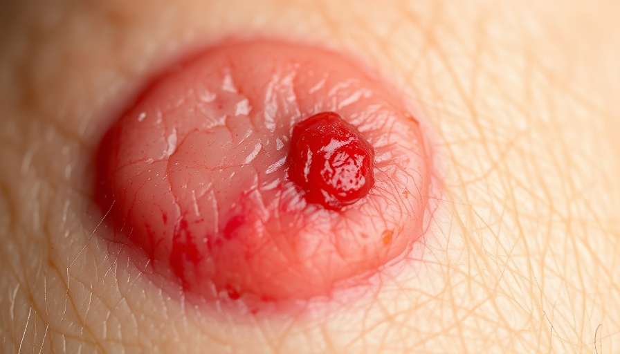 AI enhances early detection of CSCC with a close-up of a skin lesion.