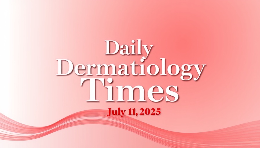 Bold red Daily Dermatology Times cover with date July 11, 2025