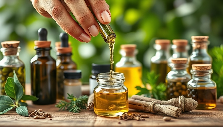 Herbal oils being prepared in Gig Harbor workshop