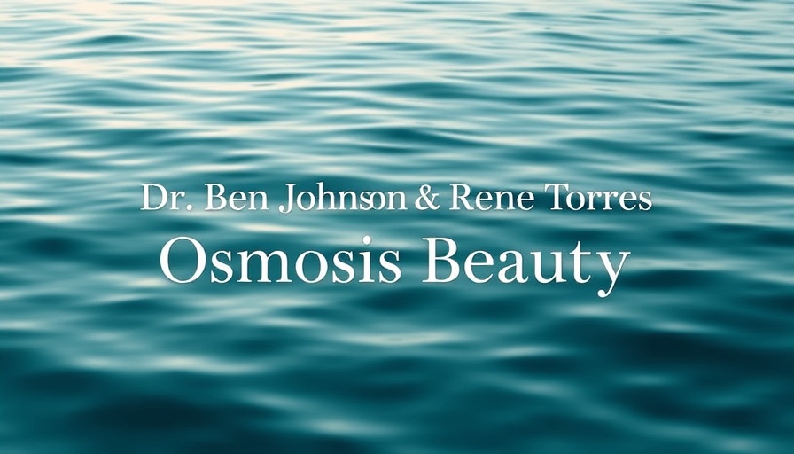 Text promoting holistic approach to aging skin by Dr. Ben Johnson & Rene Torres.