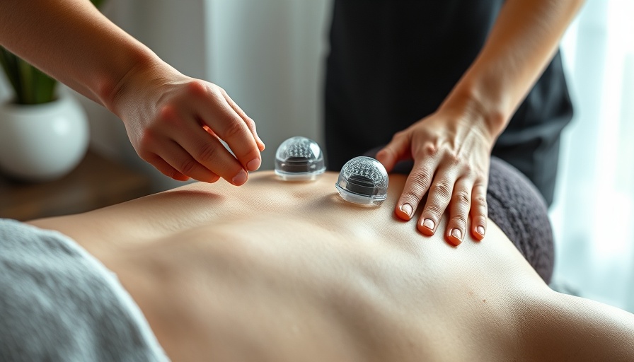 Deep tissue massage with suction cups for muscle relaxation.