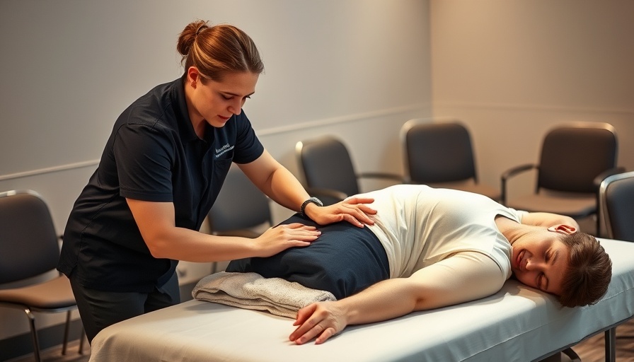 Professional massage technique demonstration for pain relief.