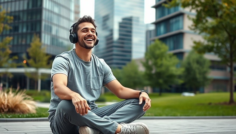 Energetic man in park showing how posture affects health