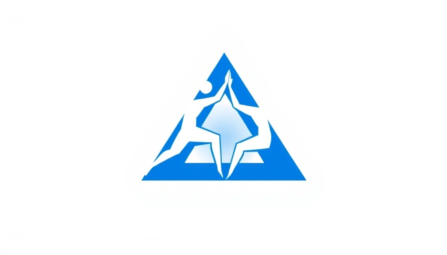 Triangular logo illustrating dynamic motion for chiropractic adjustment concept