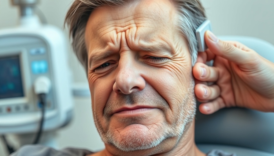 Shockwave therapy for pain relief on arm in clinical setting.