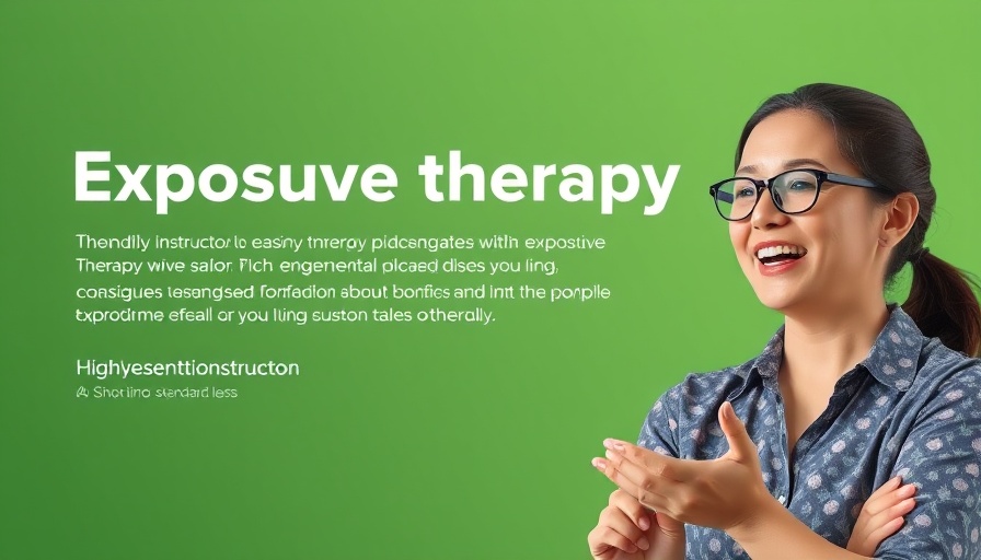 Friendly instructor discussing exposure therapy for anxiety, informative video background.