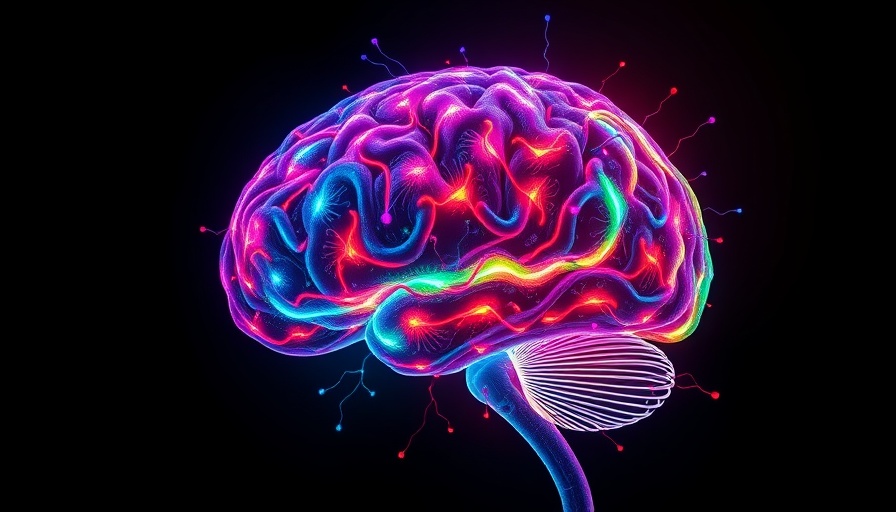 Butyrate benefits for gut and brain health depicted in artistic brain illustration.