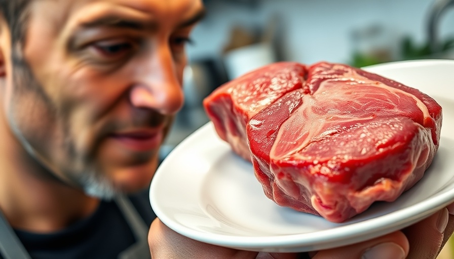 Brain boosting superfoods with raw liver on a plate.